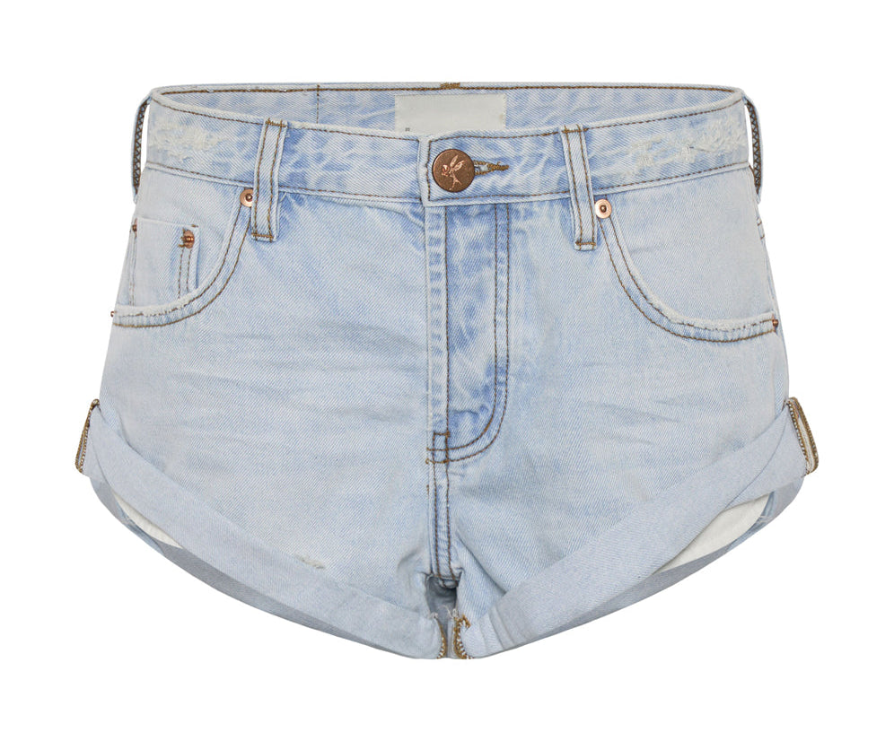 Bandits Low Waist Denim Shorts - Archived Casanova Blue