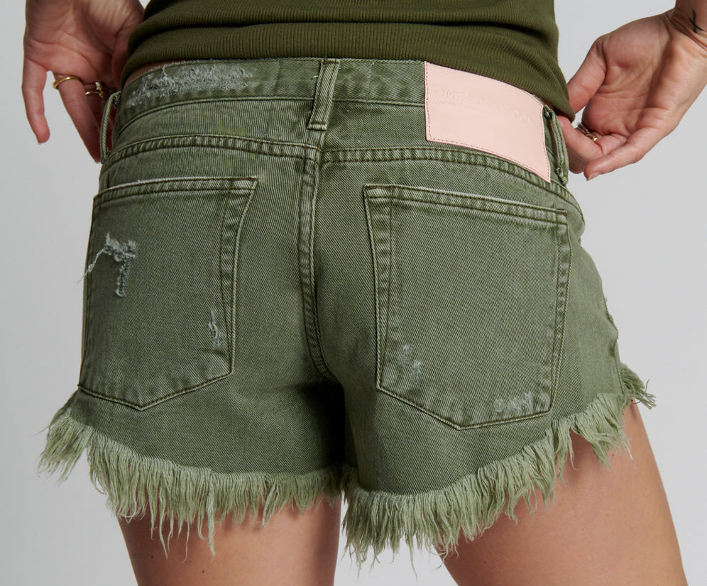 SUPER KHAKI BONITAS LOW WAIST DENIM SHORTS