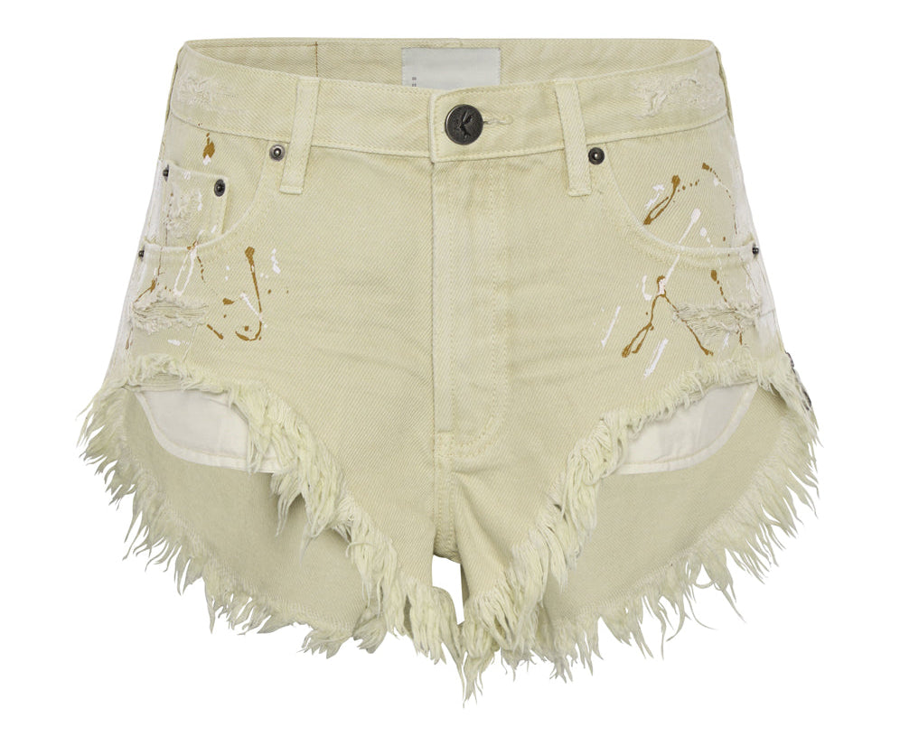 Rollers Low Waist Denim Shorts - Vegas Gold Cream