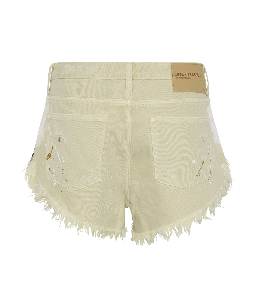 Rollers Low Waist Denim Shorts - Vegas Gold Cream | One