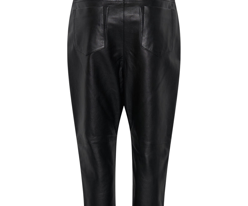 BROOKLYN CROPPED LEATHER BOYFRIEND PANT