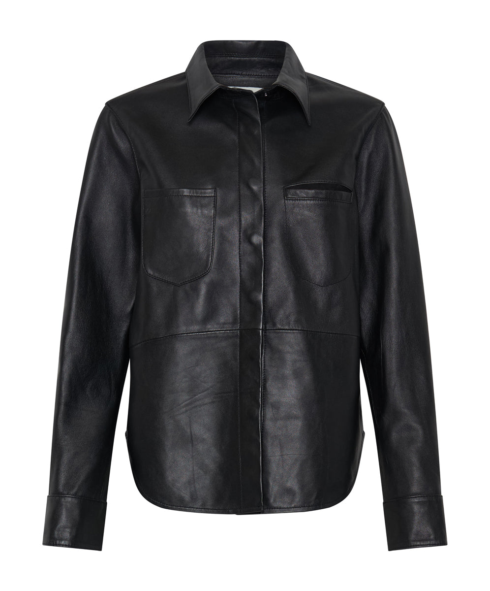 Products SOFIA CUT OUT LEATHER SHIRT