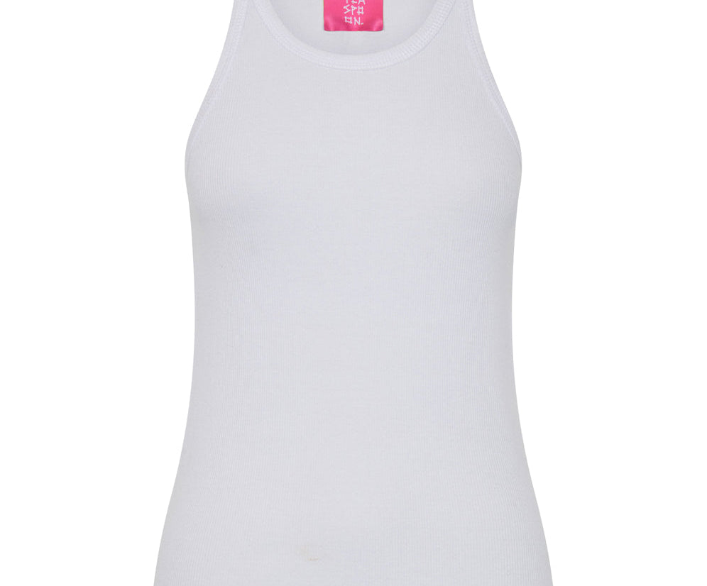 WHITE ONE TEASPOON BASIC SINGLET