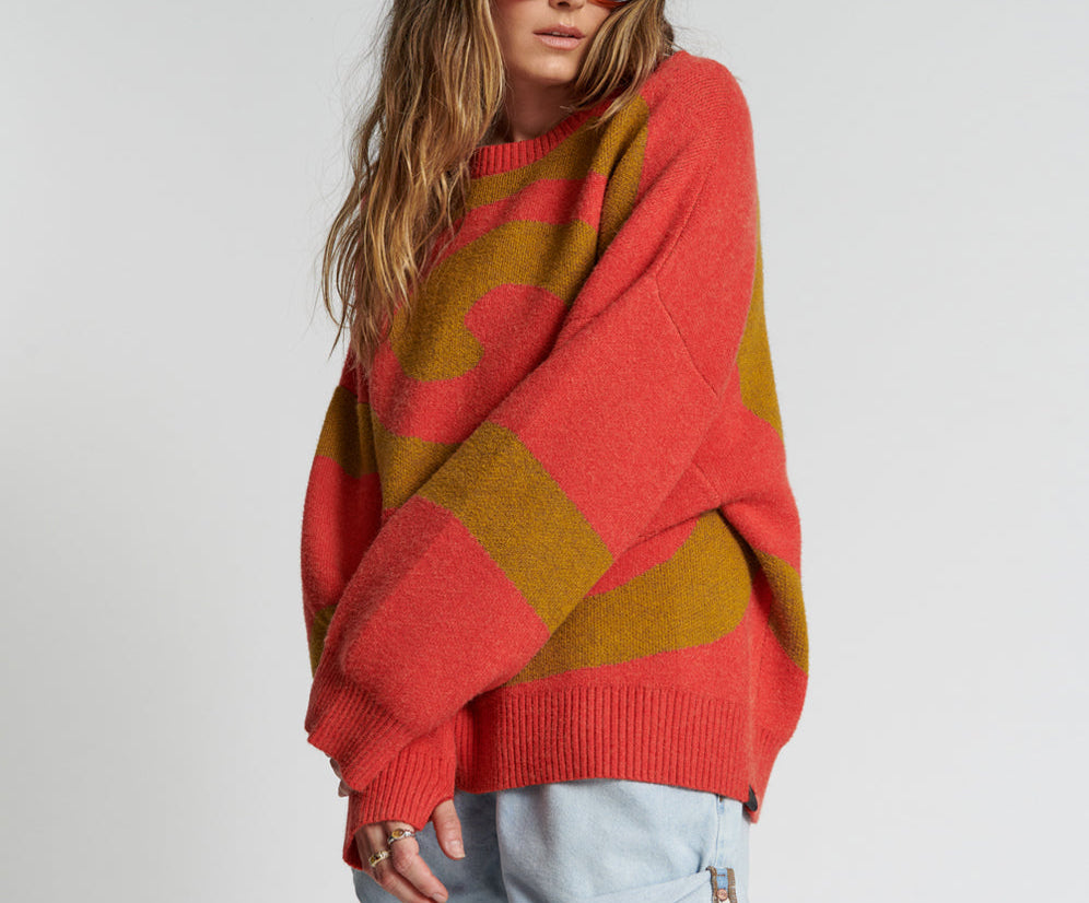 VORTEX KNIT SWEATER BROWN
