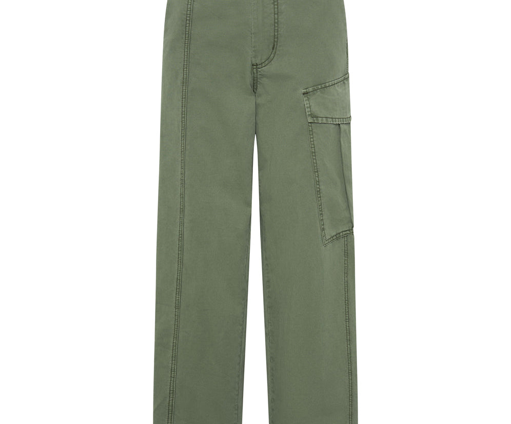 New Fiction Low Waist Wide Leg Cargo Denim Jeans - Khaki
