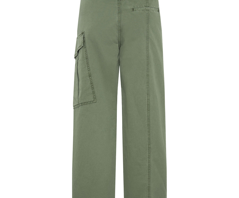 New Fiction Low Waist Wide Leg Cargo Denim Jeans - Khaki