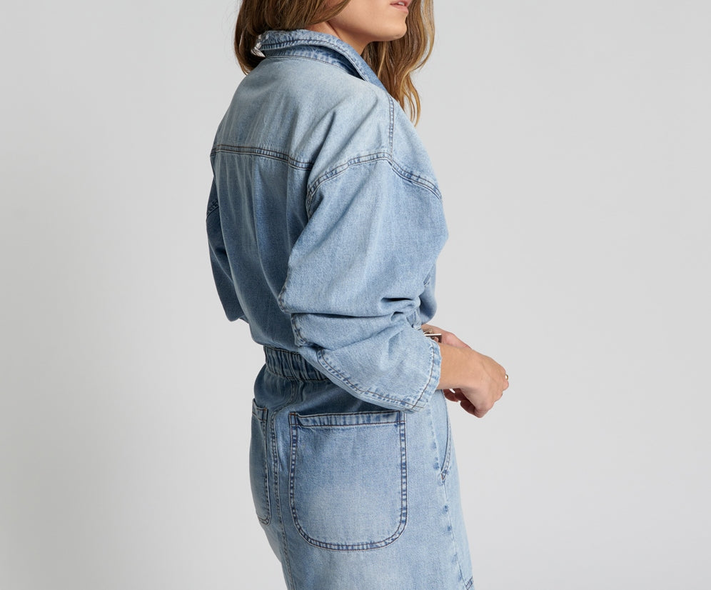 OCEAN CHAMBRAY OLIVIA DRESS