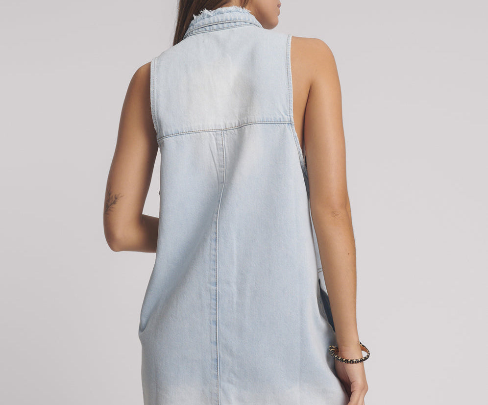 Braxton Mini Denim Dress - Casanova | One Teaspoon USA Braxton Mini Denim Dress - Casanova | One Teaspoon USA