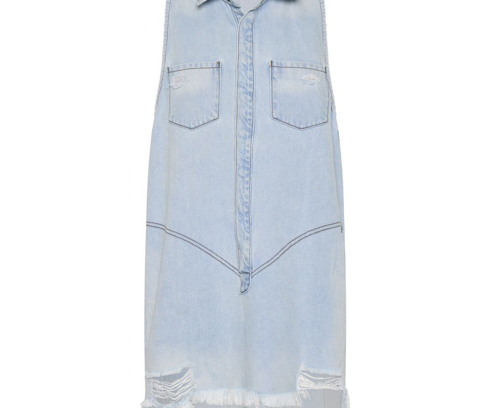 Braxton Mini Denim Dress - Casanova | One Teaspoon USA Braxton Mini Denim Dress - Casanova | One Teaspoon USA