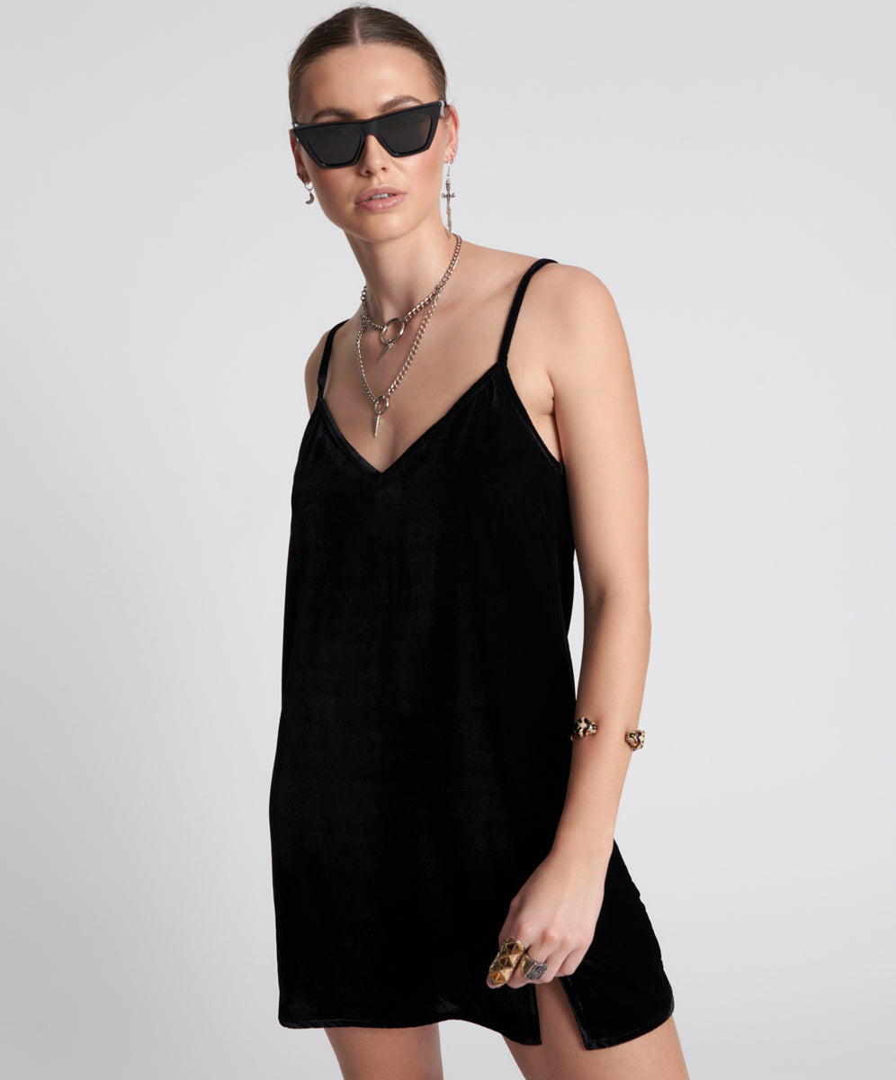 Products VELVET LOVER MINI SLIP DRESS