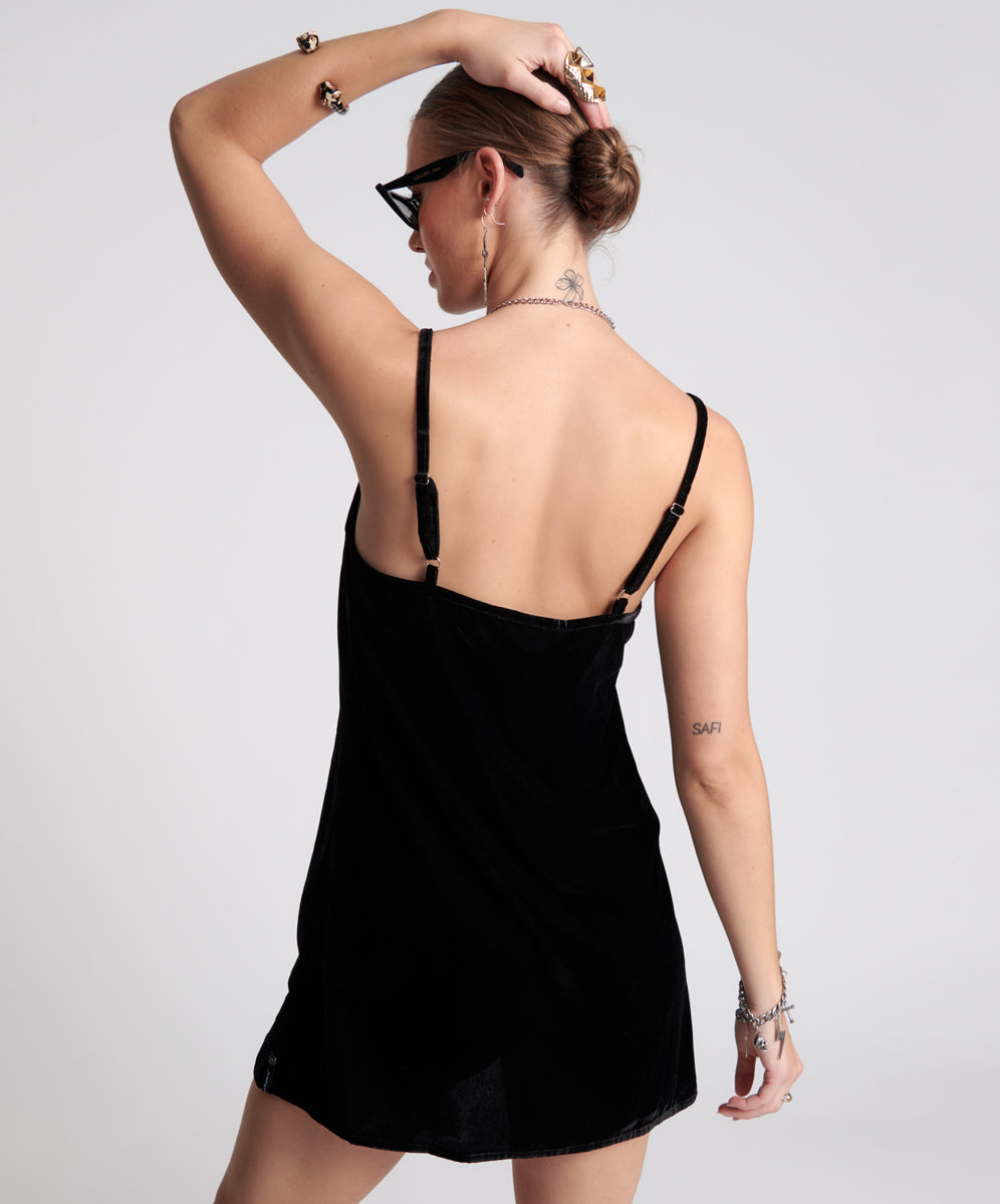 Products VELVET LOVER MINI SLIP DRESS
