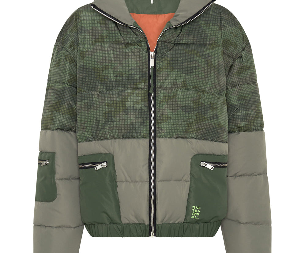 Dirtee Love Puffa Jacket - Khaki
