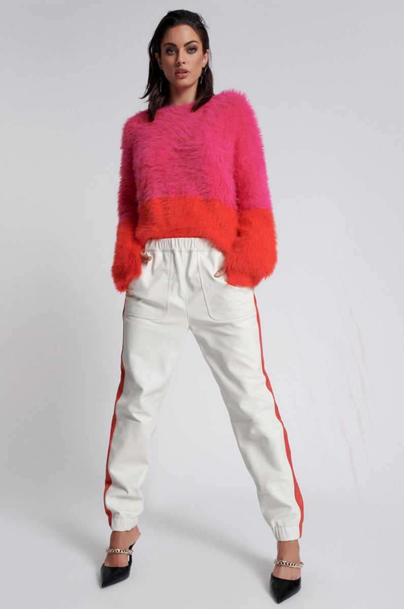 Products RED LINE LEATHER TRACK PANTS