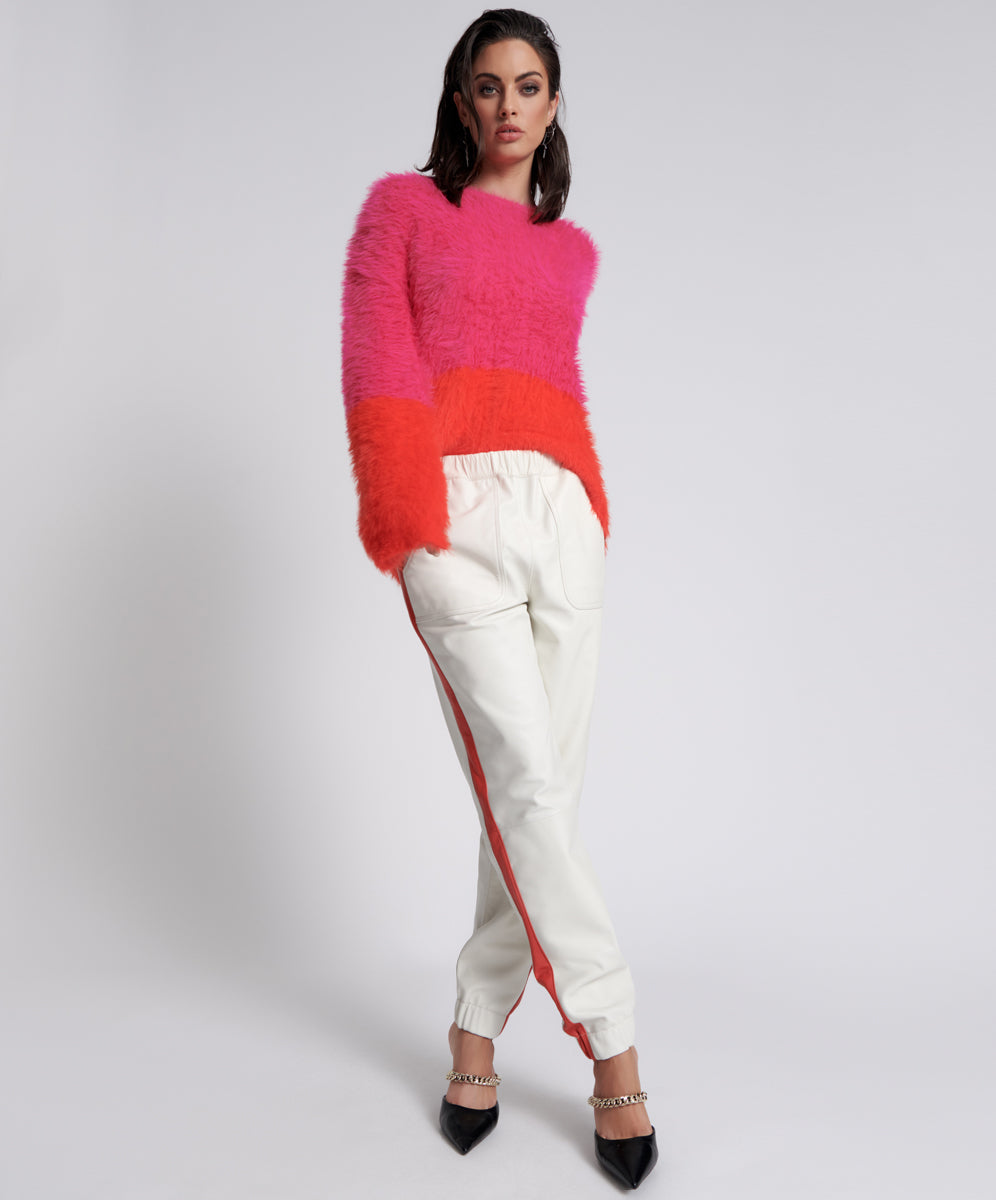 Products RED LINE LEATHER TRACK PANTS