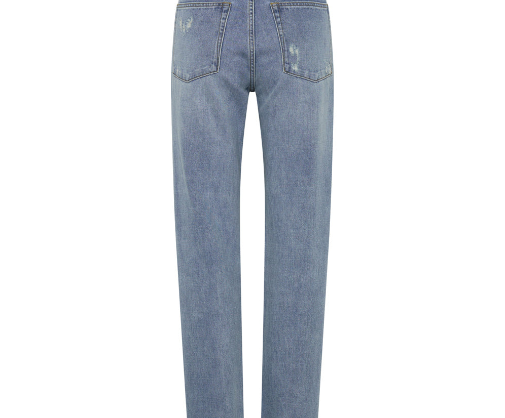 HENDRIXE TRUCKERS MID RISE STRAIGHT LEG JEANS