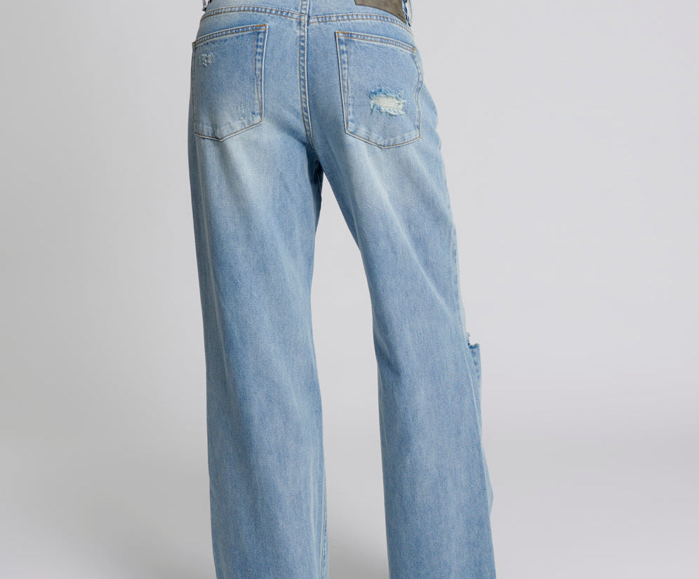 HENDRIXE JACKSON MID WAIST WIDE LEG JEANS