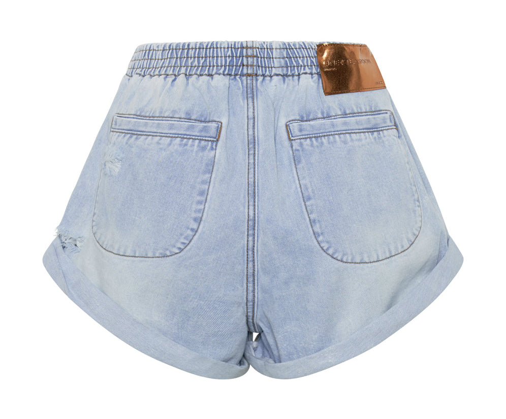 BLUE LATTE HUNTERS MID LENGTH RELAXED SHORTS