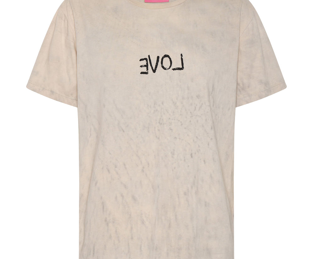 LOVE STAINED ORGANIC COTTON CREW TEE