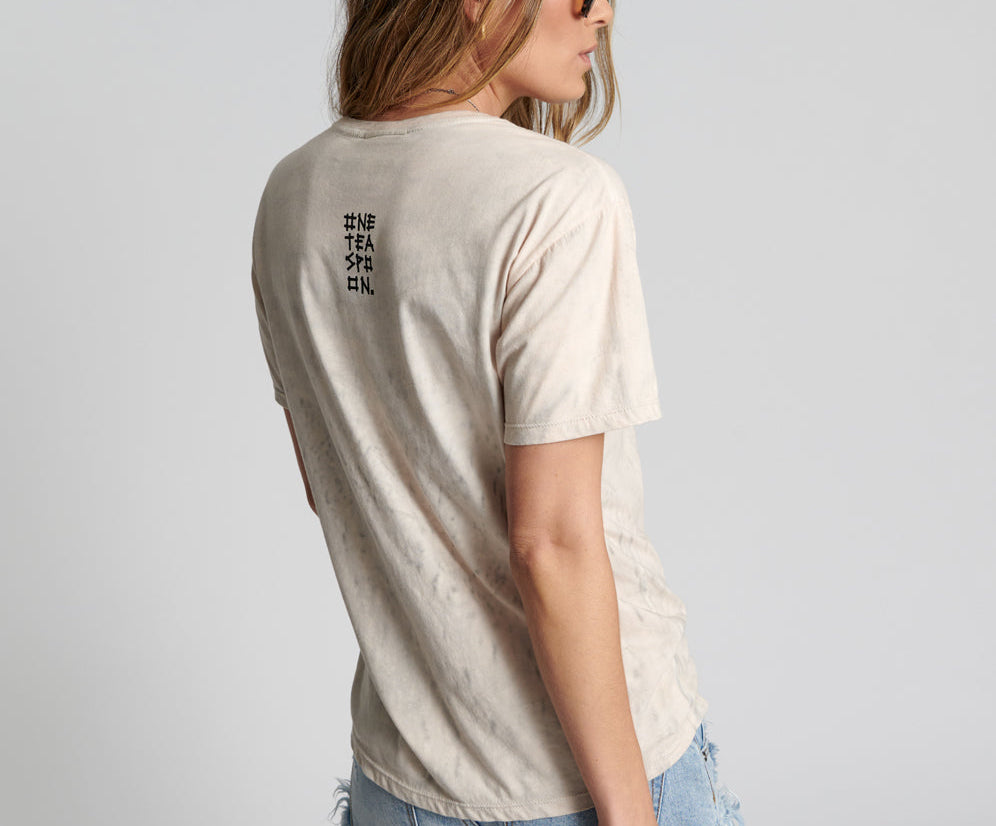 LOVE STAINED ORGANIC COTTON CREW TEE