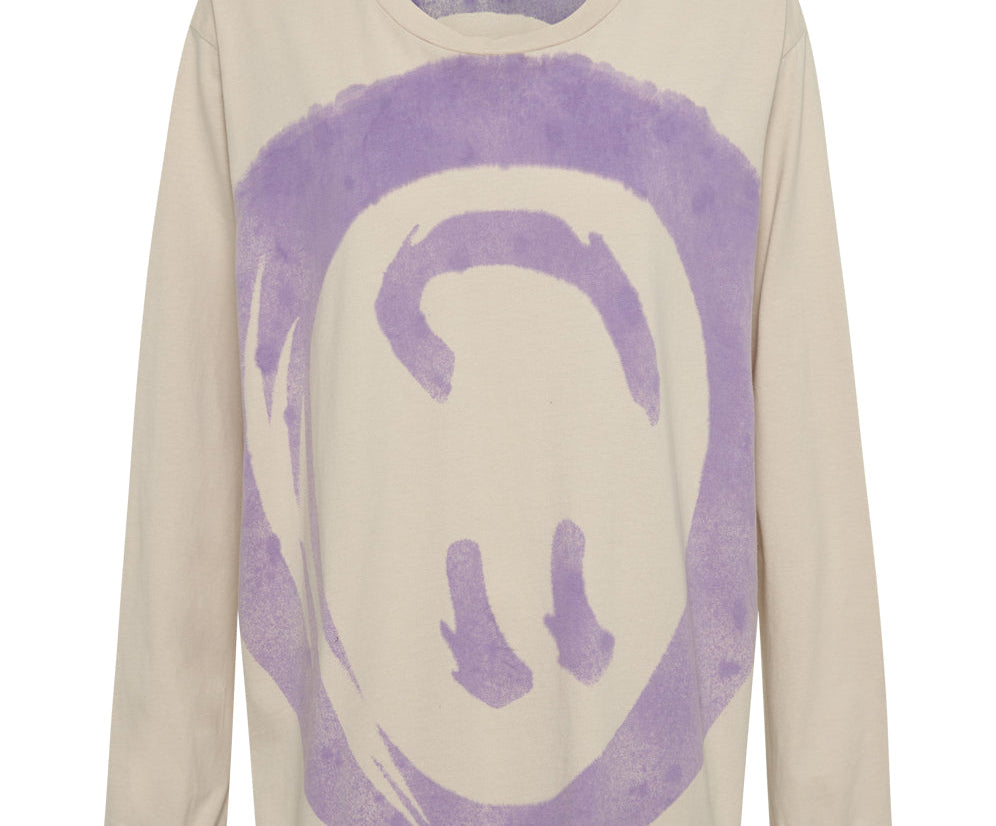 SMILEY VIOLET LONG SLEEVE TEE