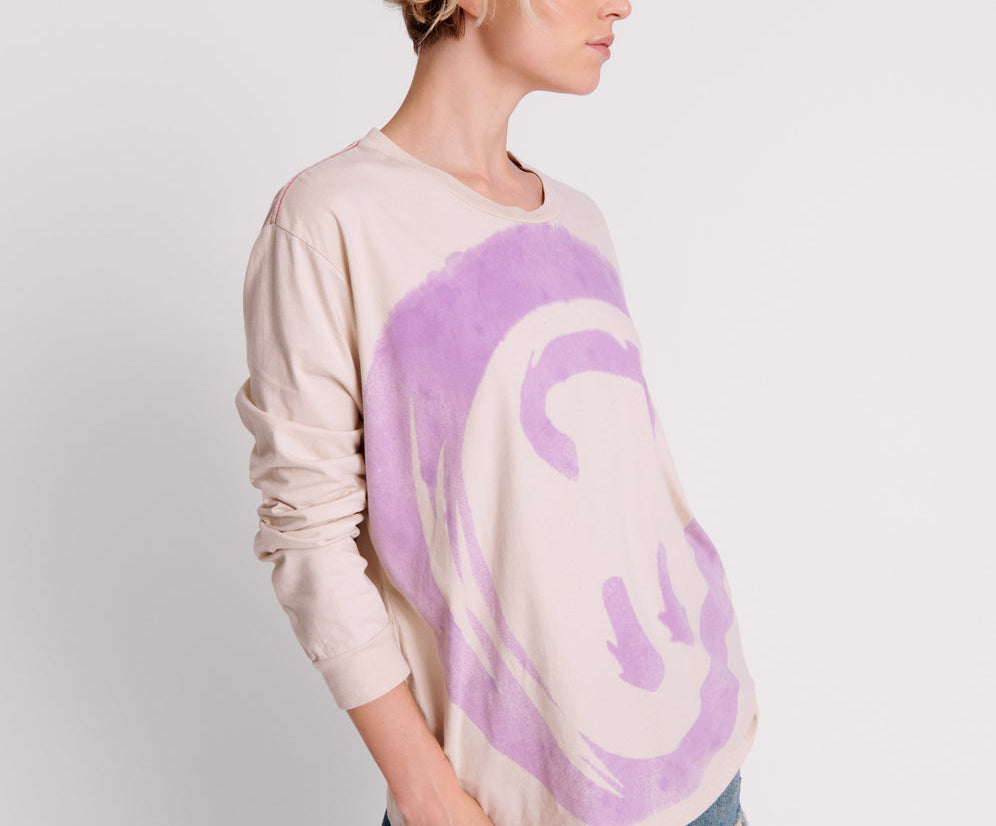 SMILEY VIOLET LONG SLEEVE TEE