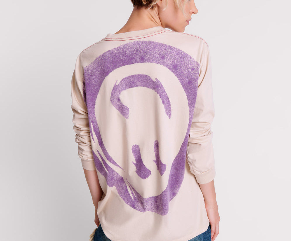 SMILEY VIOLET LONG SLEEVE TEE