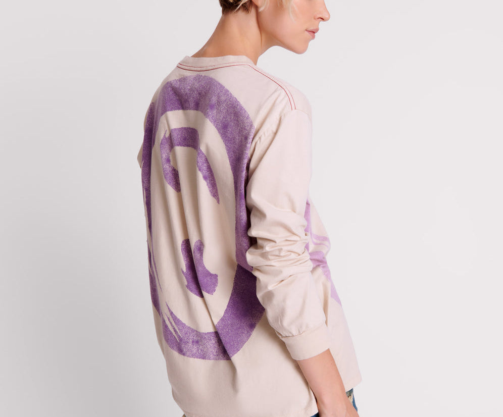 SMILEY VIOLET LONG SLEEVE TEE