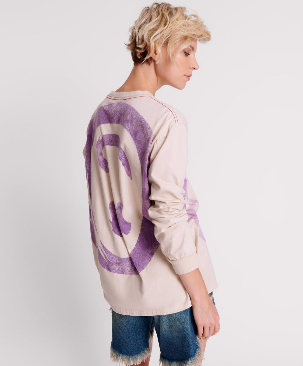 Products SMILEY VIOLET LONG SLEEVE TEE
