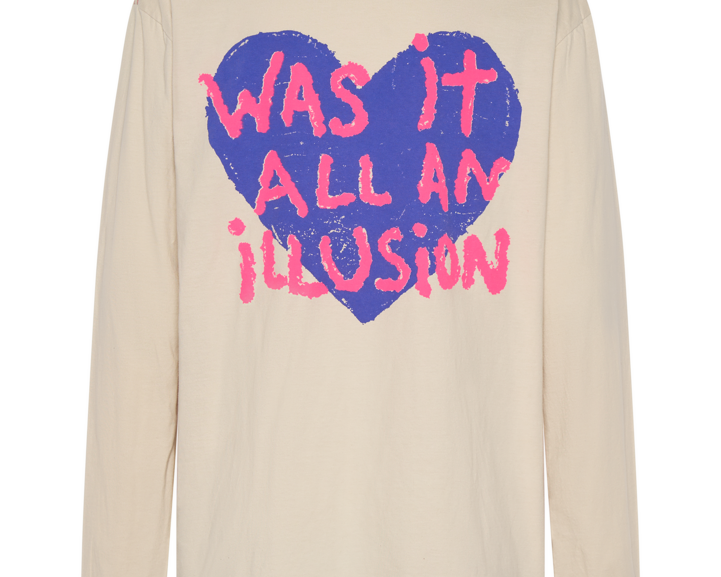 WAS IT ALL AN ILLUSION HANDSPRAYED LONG SLEEVE TEE