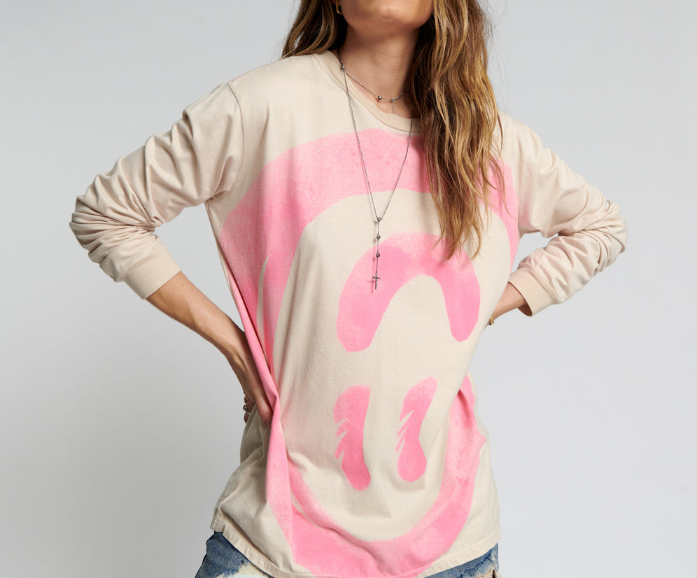 WAS IT ALL AN ILLUSION HANDSPRAYED LONG SLEEVE TEE