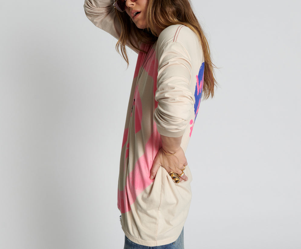 WAS IT ALL AN ILLUSION HANDSPRAYED LONG SLEEVE TEE