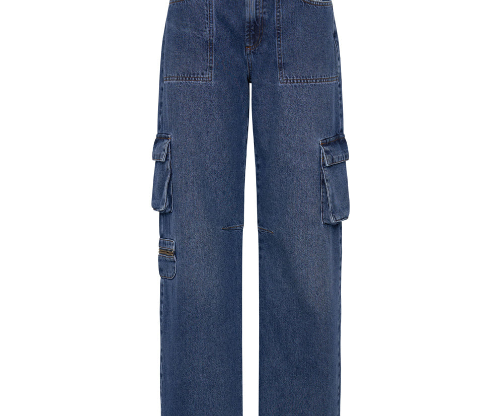 ROSEWOOD CARGO JACKSON MID WAIST WIDE LEG JEANS