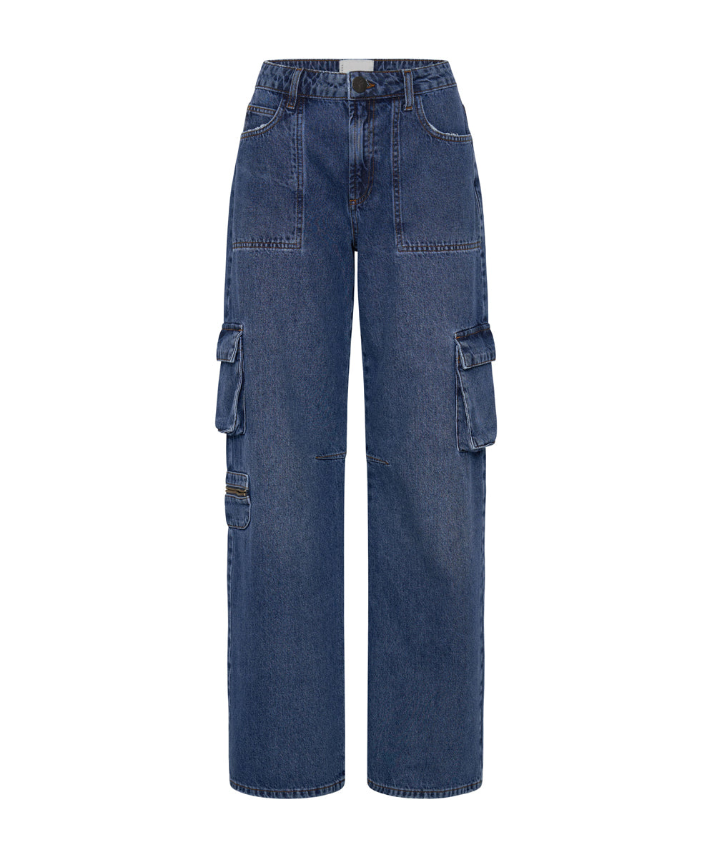 Jacksons Jeans Jackson Mid Waist Wide Leg Denim Jeans - Rosewood