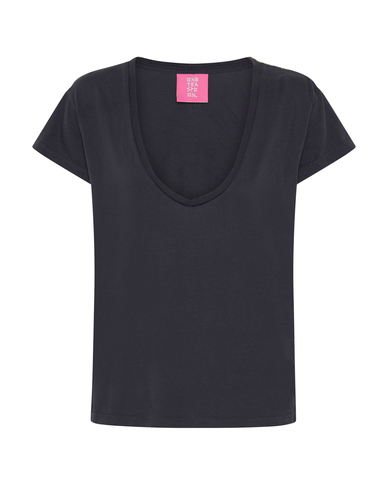 Products ONE TEASPOON ORGANIC SCOOP NECK BASIC TEE BLACK
