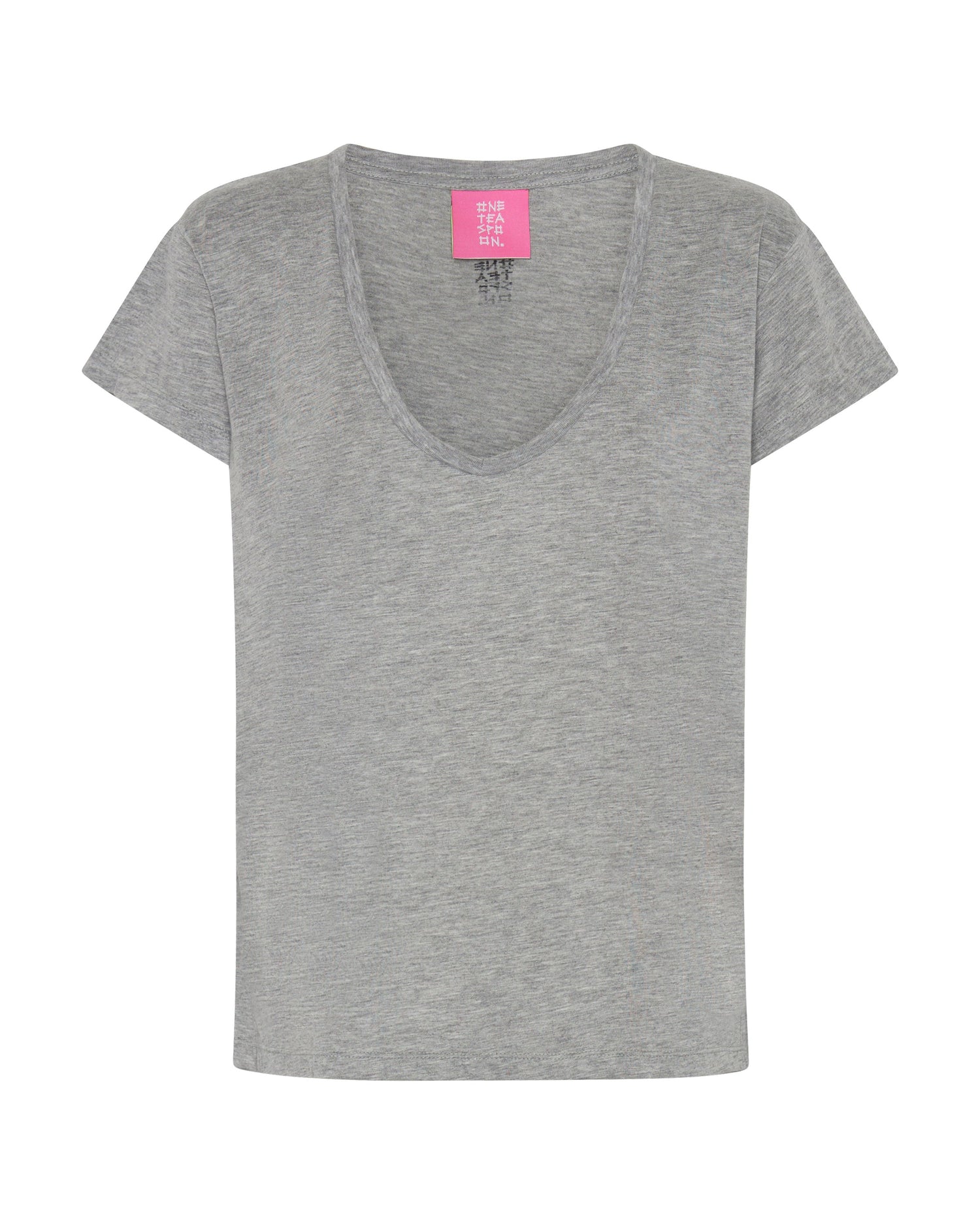 Products ONE TEASPOON SCOOP NECK BASIC TEE GREY