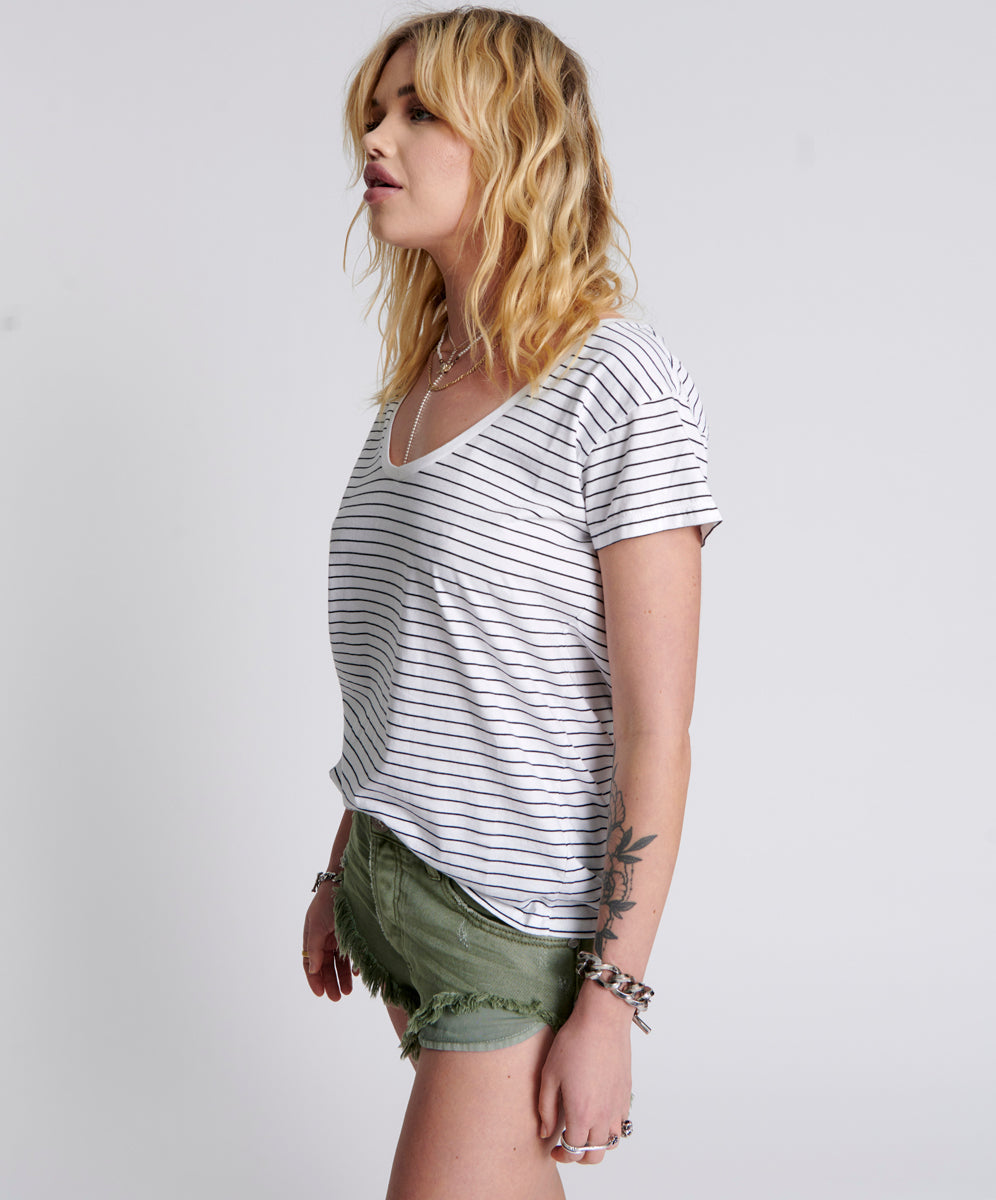 Products ONE TEASPOON SCOOP NECK BASIC TEE MULTI