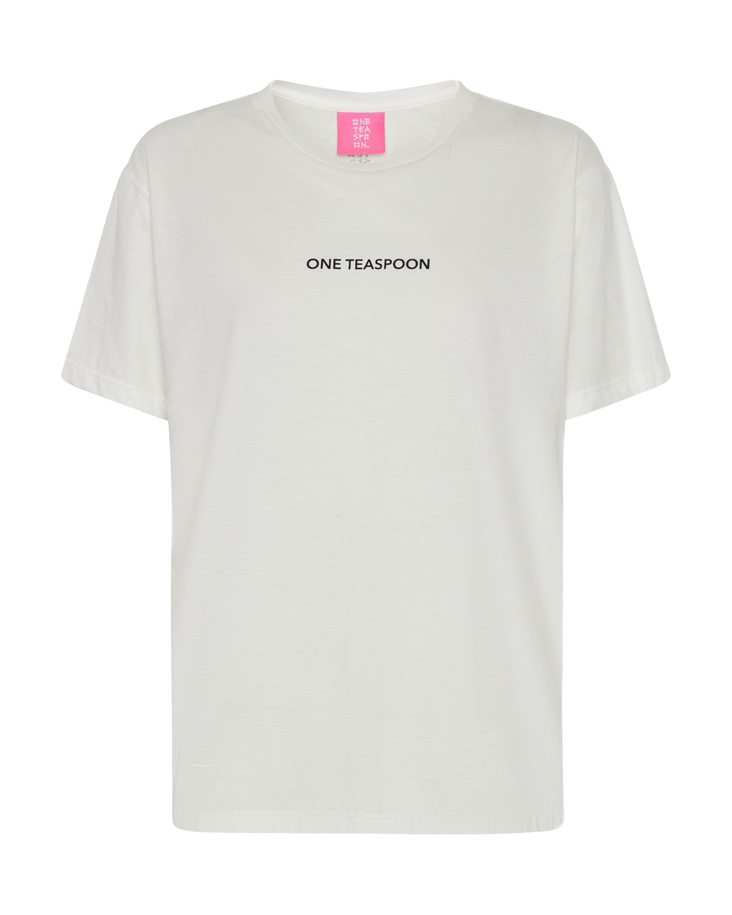 Products ONE TEASPOON LOGO CREW NECK TEE WHITE