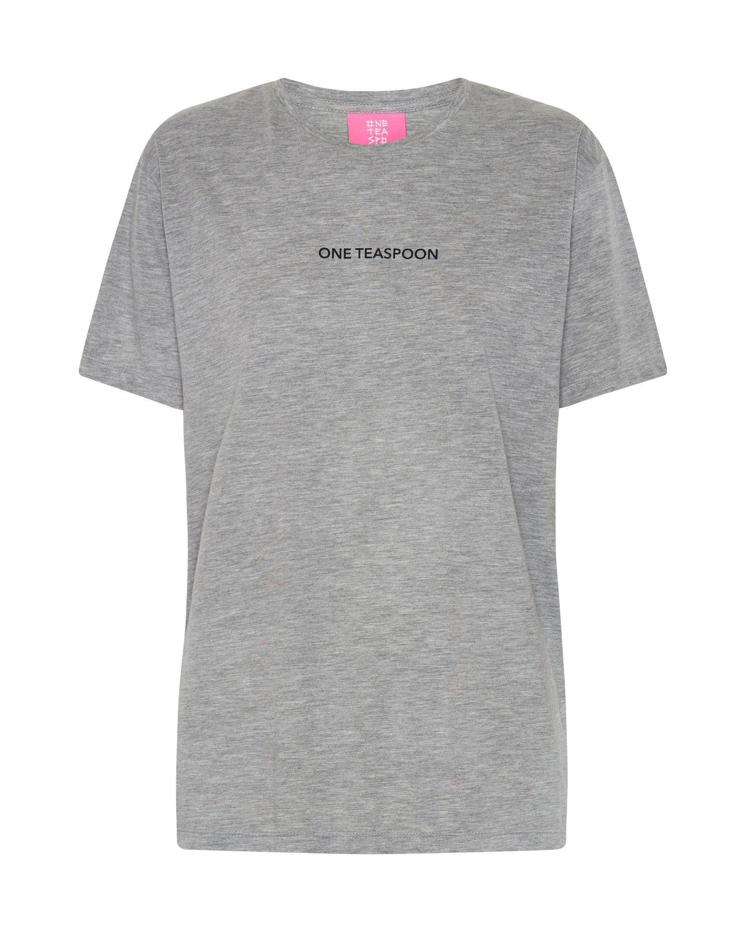 Products ONE TEASPOON LOGO CREW NECK TEE GREY