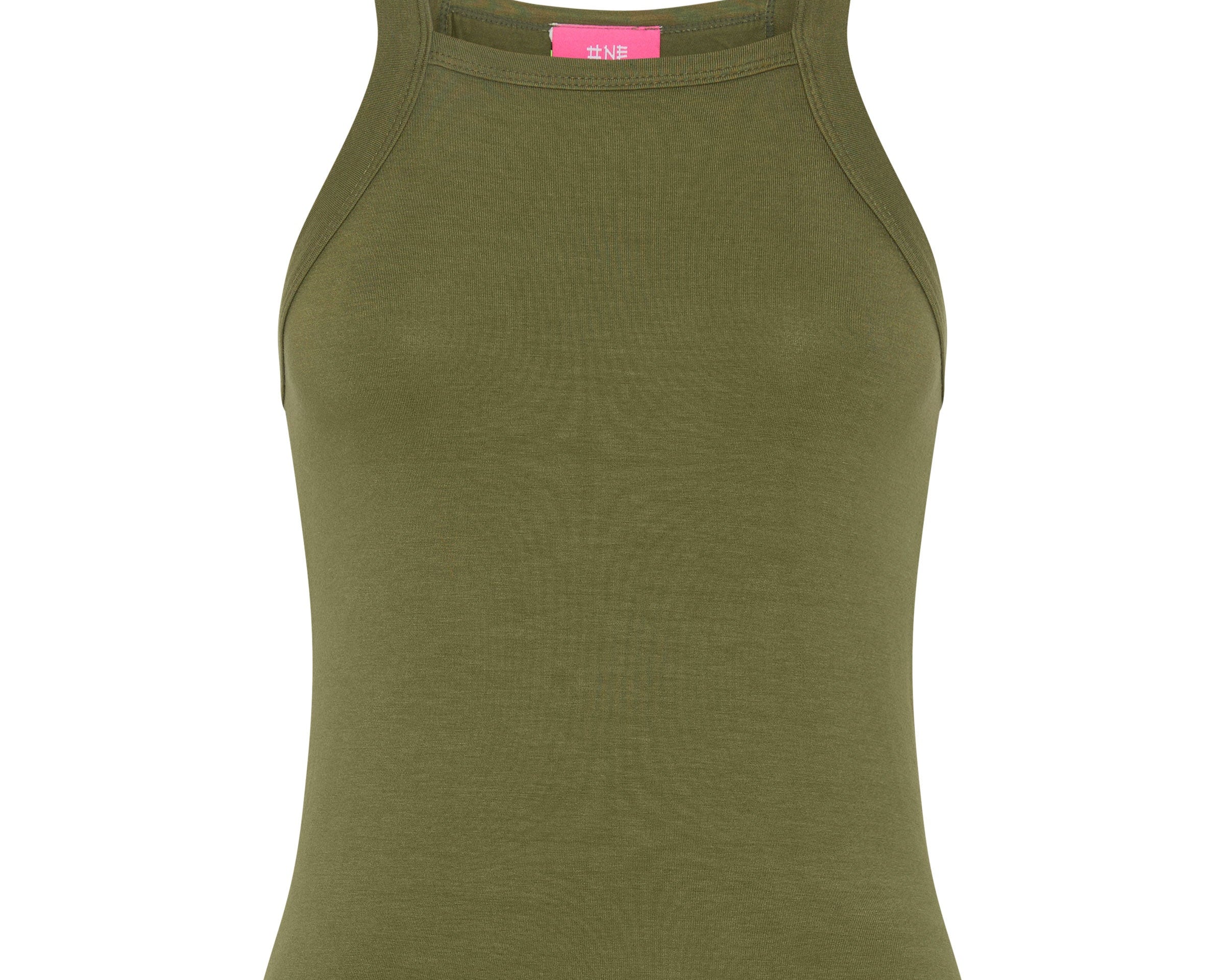 Miami Bamboo Logo Tank Top - Worn Khaki