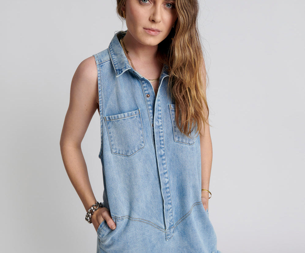 HENDRIXE BRAXTON DENIM DRESS