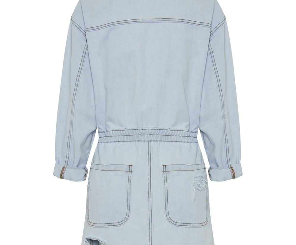 Denim Olivia Dress - Blue Latte