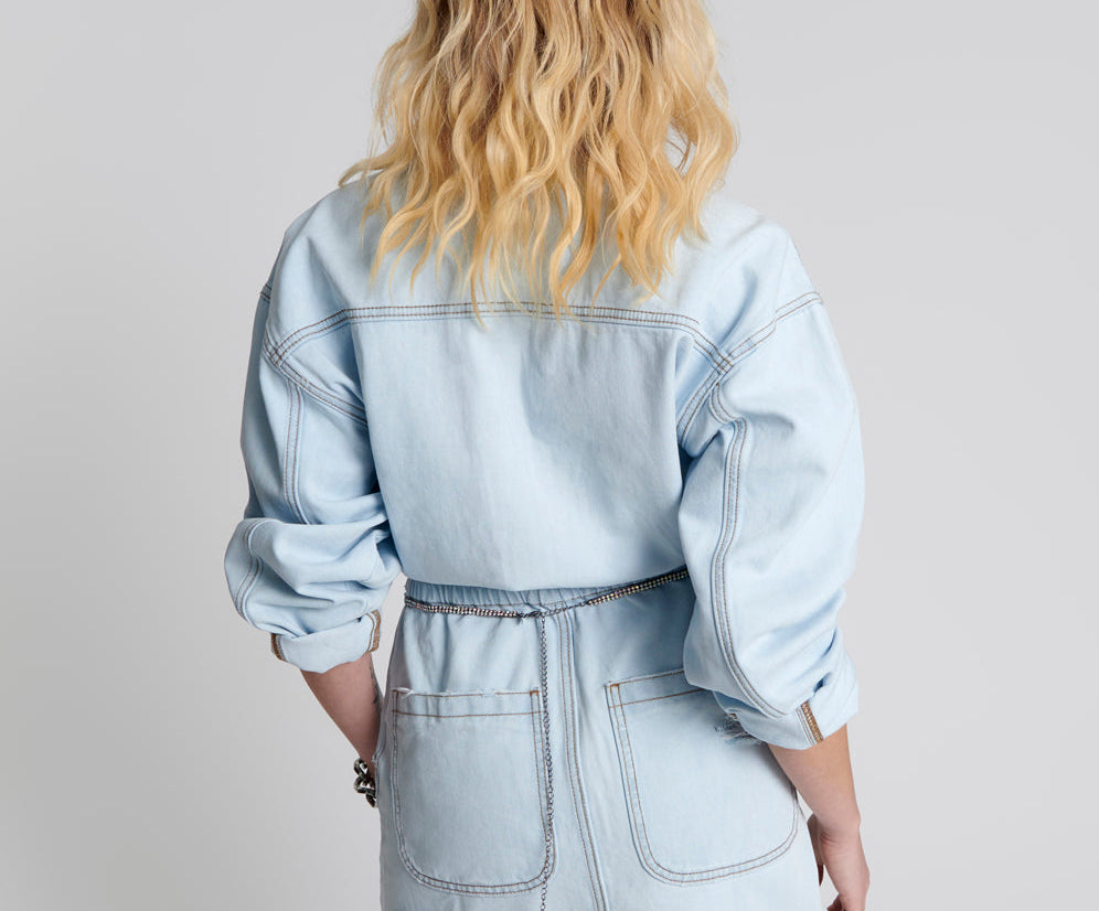 Denim Olivia Dress - Blue Latte