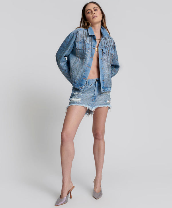 Desert Jewel Denim Trucker Jacket - Vintage Blue
