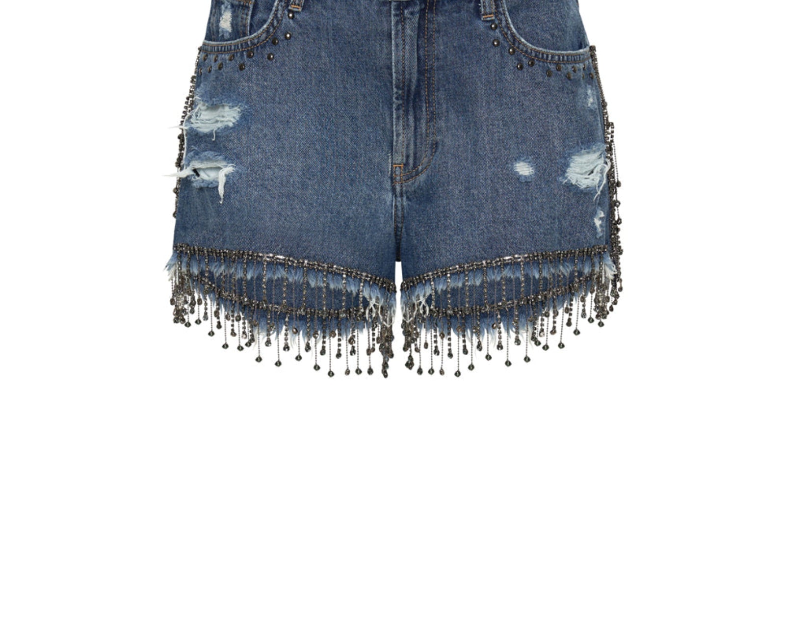 Truckers Mid Waist Relaxed Denim Shorts - Rosewood