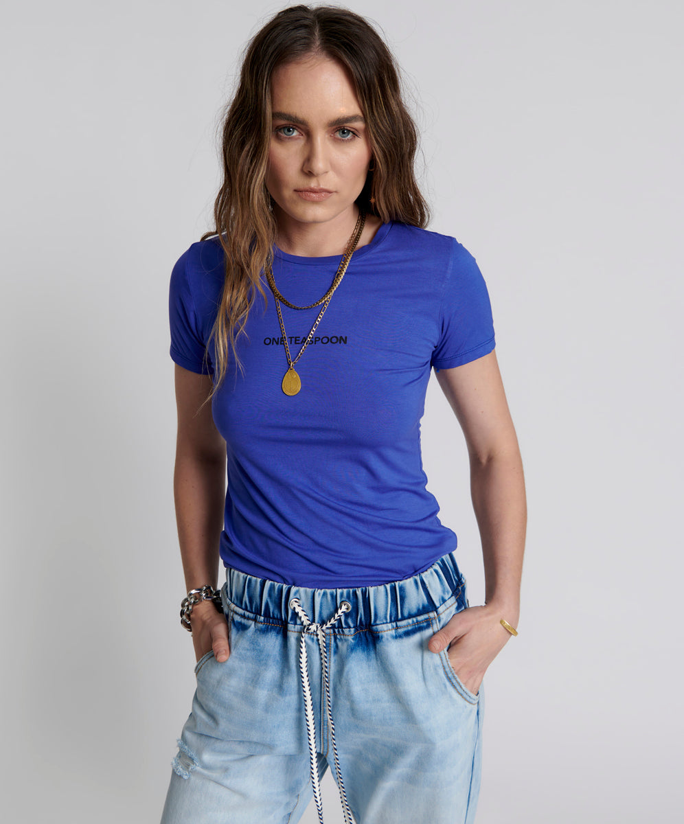 Products VIOLET LOGO FITTED TEE