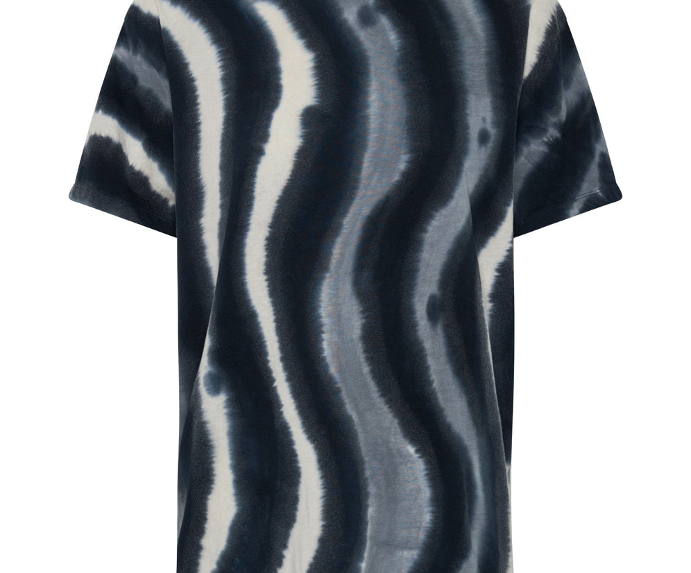 SOLAR STORM HAND PRINTED ORGANIC CREW TEE