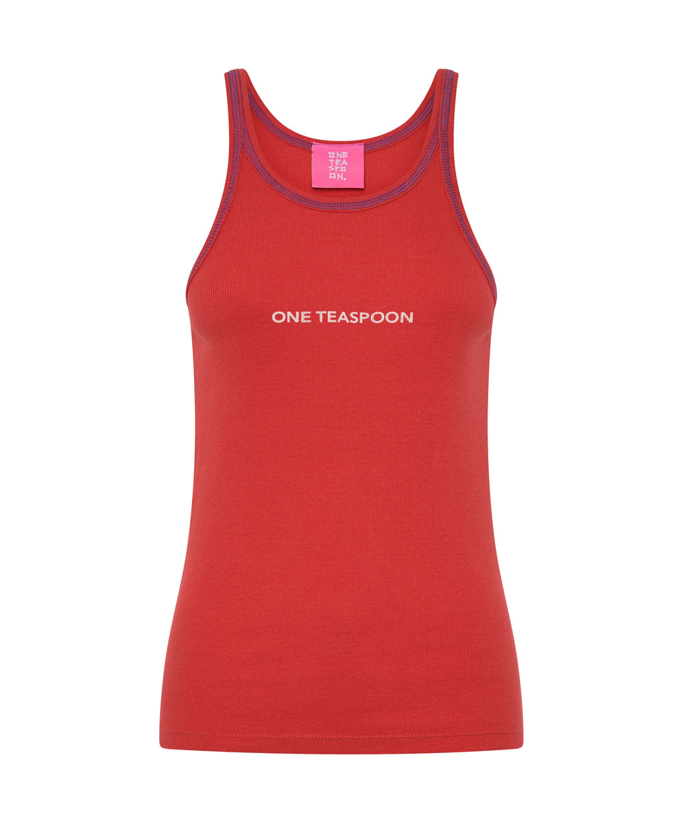 Products RED ONE TEASPOON LOGO SINGLET