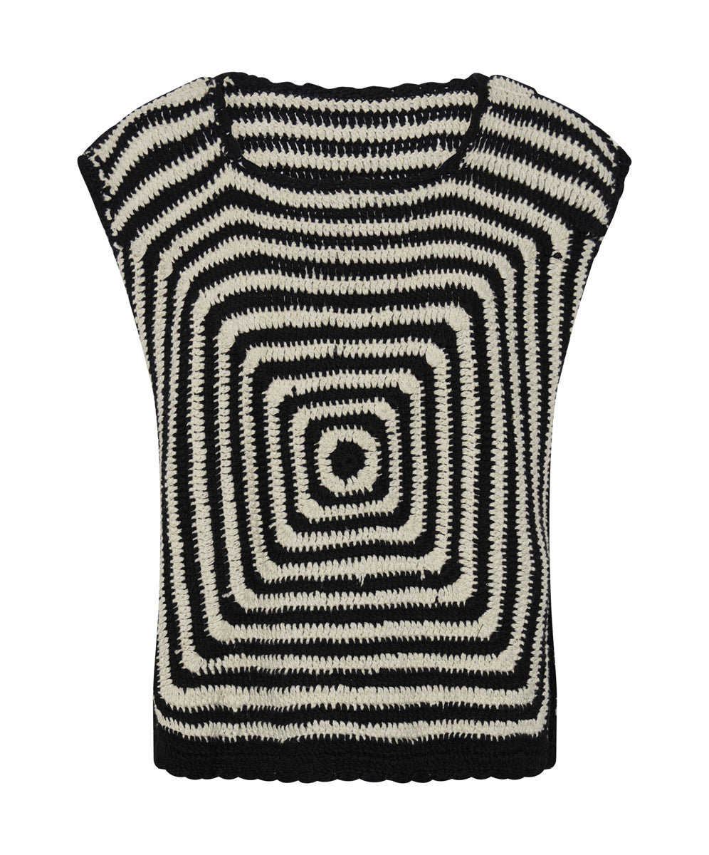 Products Hypnotized Hand Crochet Tank - Black White