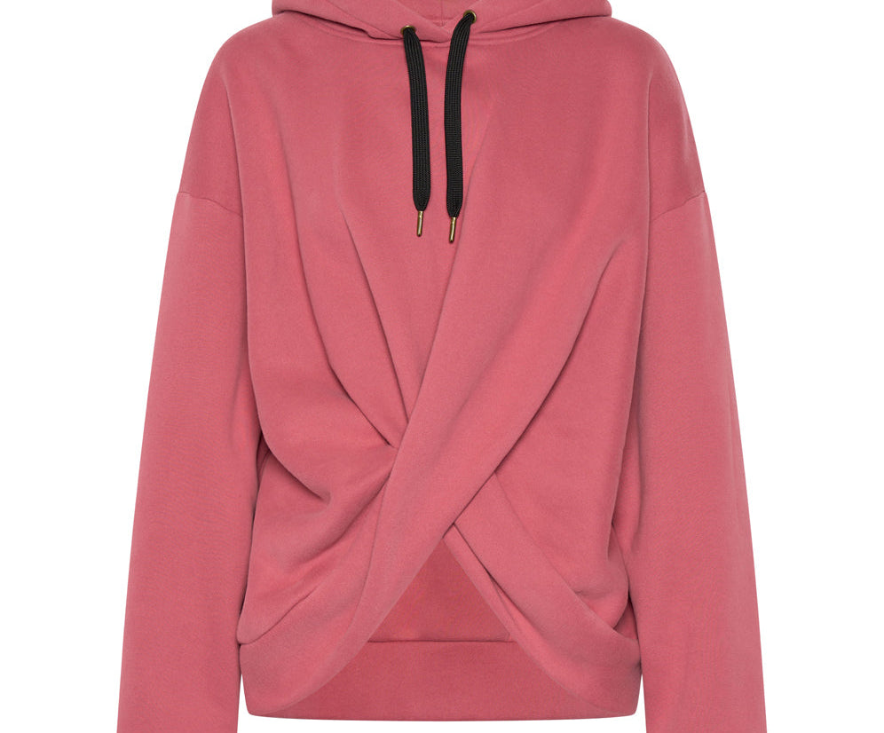 RED VELVET LUXE TWISTED HOODY