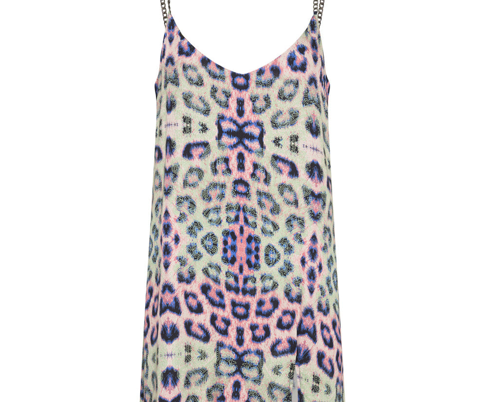 Collision Slip Mini Dress - Animal